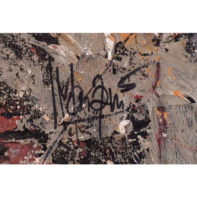 Black Scattered Anatomy, Late 20th Century, Oil on Canvas, Framed For Sale - Image 8 of 11