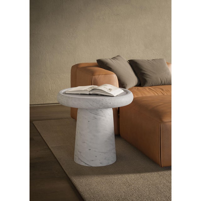 Side Table in White Gioia marble Size: ⌀ 58 x 55 cm. - 22.8 x 21.7 in. Commercial name: Nissa Side Table in White Gioia...