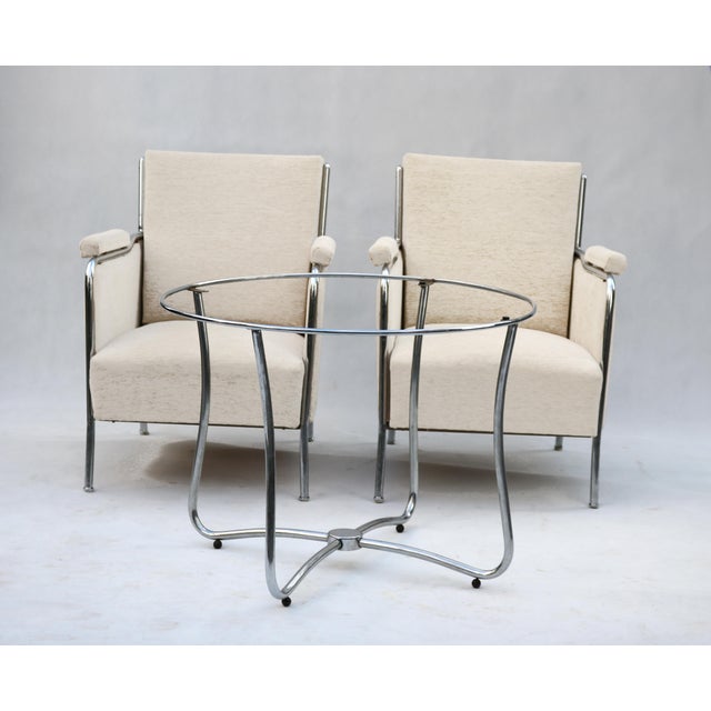 1950s Set of Mid-Century Armchairs attributed to Joszef Peresztegi, 1958 For Sale - Image 5 of 8