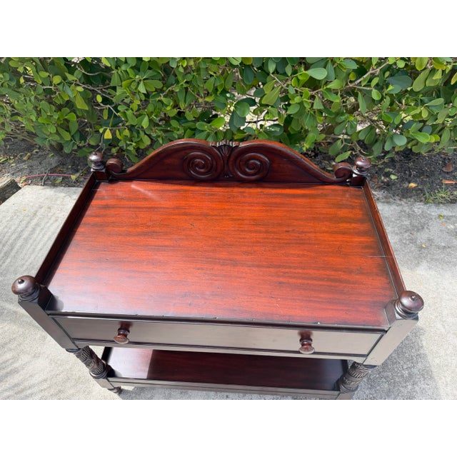 Vintage Ralph Lauren Mahogany Two Tier Server - 1 For Sale - Image 12 of 12