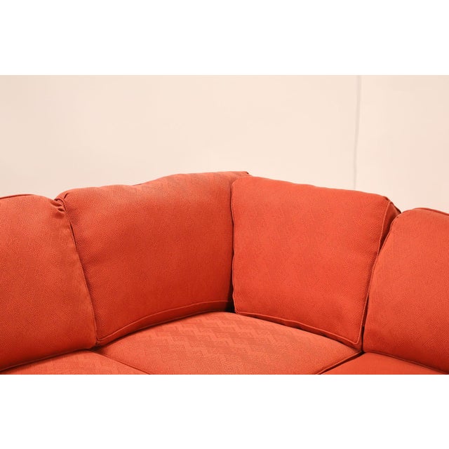 Red Miles Talbott Left-Facing Custom Upholstered Sectional Sofa For Sale - Image 8 of 18