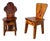 Brutalist Savoyard Pine Chairs, 1950s, Set of 2 For Sale