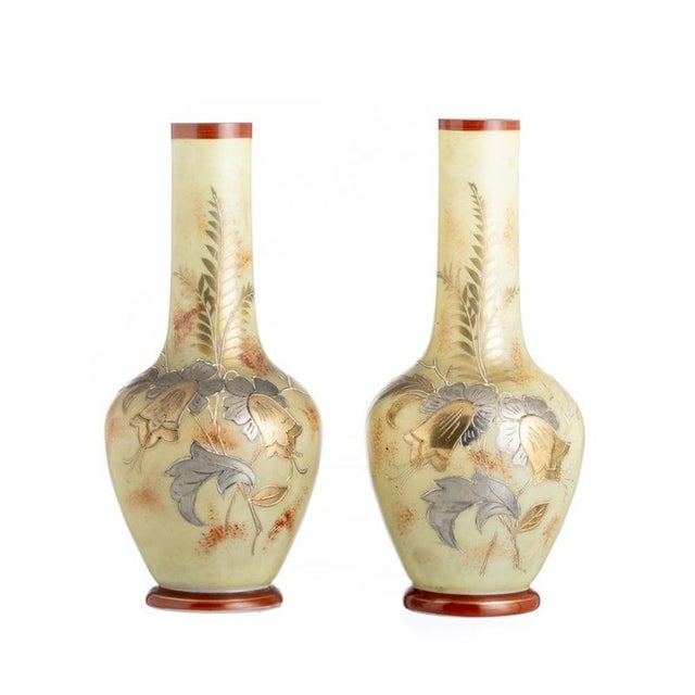19th Century Glass and Crystal Opaline Jugs, Set of 2 For Sale - Image 6 of 6