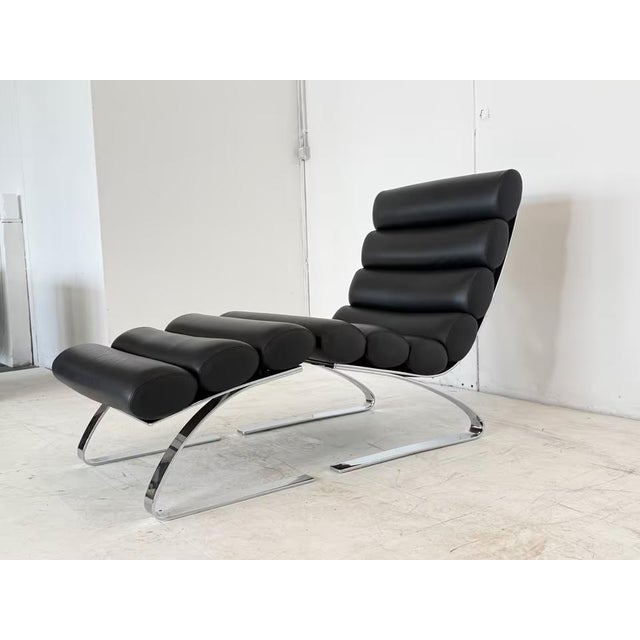 Sinus Chairs with Ottomans in Leather from Cor, Set of 4 For Sale - Image 6 of 18