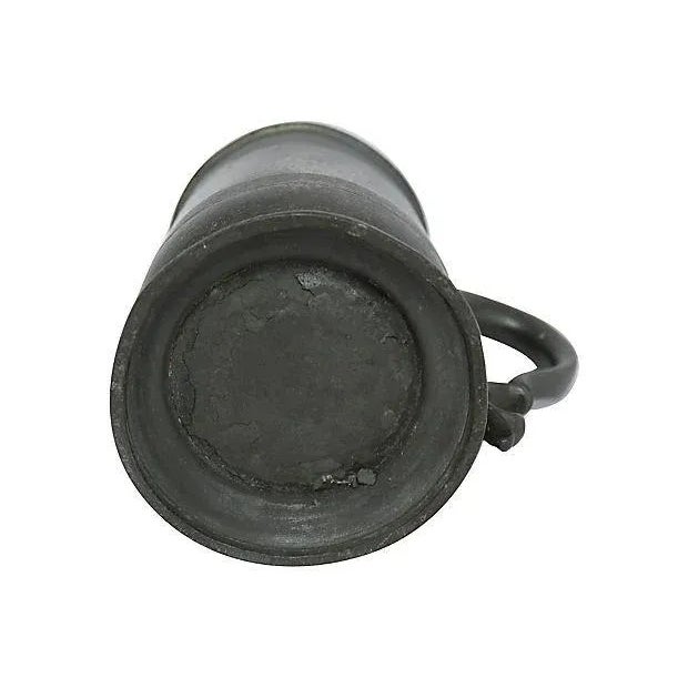 19th Century Antique Victorian Pewter Beer Tankard For Sale - Image 5 of 6