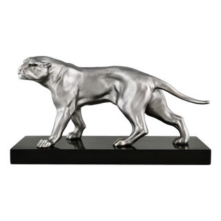 Art Deco Panther Sculpture by Limousin France, 1930 For Sale
