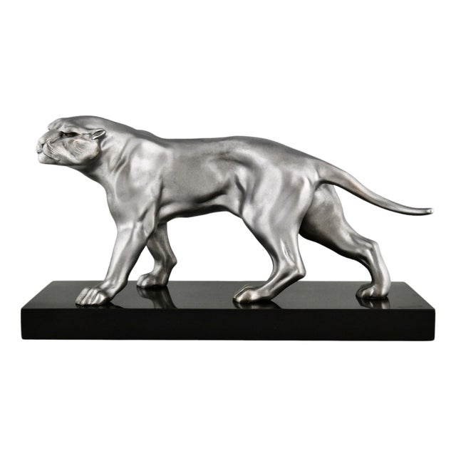 Art Deco Panther Sculpture by Limousin France, 1930 For Sale