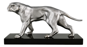 Art Deco Panther Sculpture by Limousin France, 1930