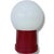 Contemporary Vintage Space Age Red Mushroom Lamp Red with Opaline Glass For Sale - Image 3 of 9