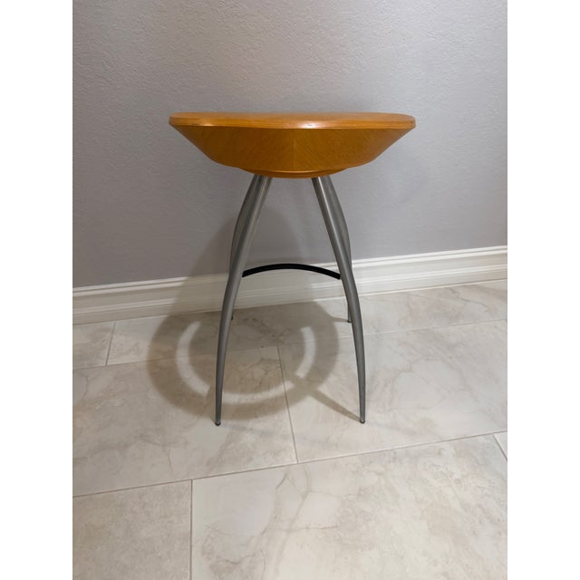 Contemporary Pair 2 Lyra Bar Stool by Sigurdur Thorsteinsson for Group Italia / Magis, 1990s For Sale - Image 3 of 13
