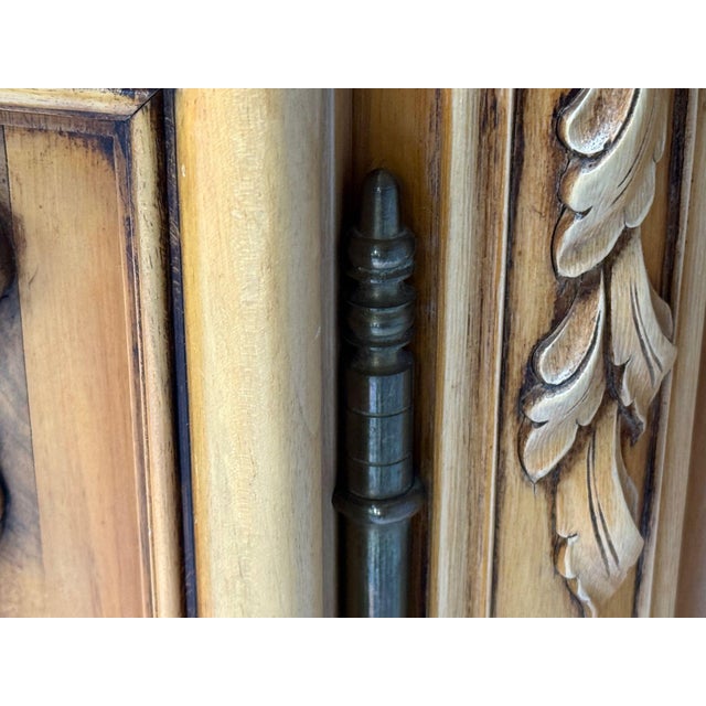 French Provincial, Monumental Sideboard, Wood, Brass, France, 1960s For Sale - Image 10 of 14