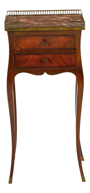 Louis XV Style Side Table Rouge Modeled Marble Top, 19th Century