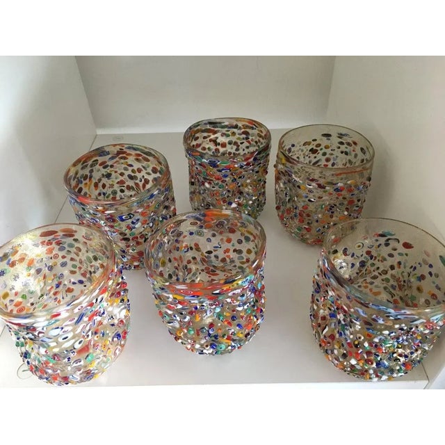 Murano 2000s Murrisa Murano Glass" Glasses- Set of 6 For Sale - Image 4 of 11