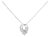 14k White Gold 1 5/8 Cttw Invisible Set Princess and Channel Set Baguette Diamond Curved Oval Shape Pendant Necklace (G-H Color, VS2-SI1 Clarity) For Sale