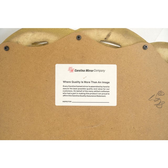 Oval Gold Leaf Gilt Pie Crust Style Frame Wall Mirror Mid Century Modern MINT For Sale - Image 9 of 9