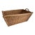 1960s French Wicker Market Basket 19" X 28" For Sale