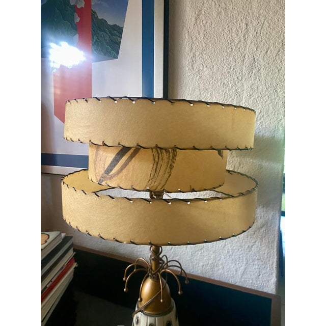 Metal 60s Atomic Age Table Lamp . For Sale - Image 7 of 12