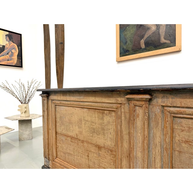 Wood Large Antique Pine Trading Counter, 1890s For Sale - Image 7 of 18