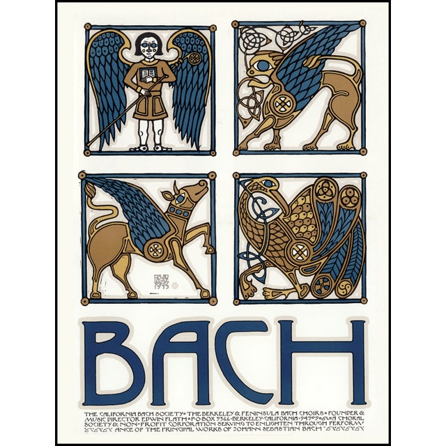 Click on image for detail #(26) BACH: Edition of 250 of which 25 copies are signed. 1973 Five colors 18" x 24" Client: Tom...