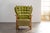 Guillerme et Chambron Oak Highback Lounge Chair by Guillerme et Chambron for Votre Maison, France, 1960s For Sale - Image 4 of 10