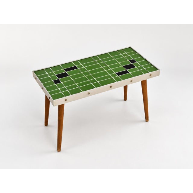 Small Mid-Century Ceramic Tiled Plant Stand, 1950s For Sale - Image 14 of 18