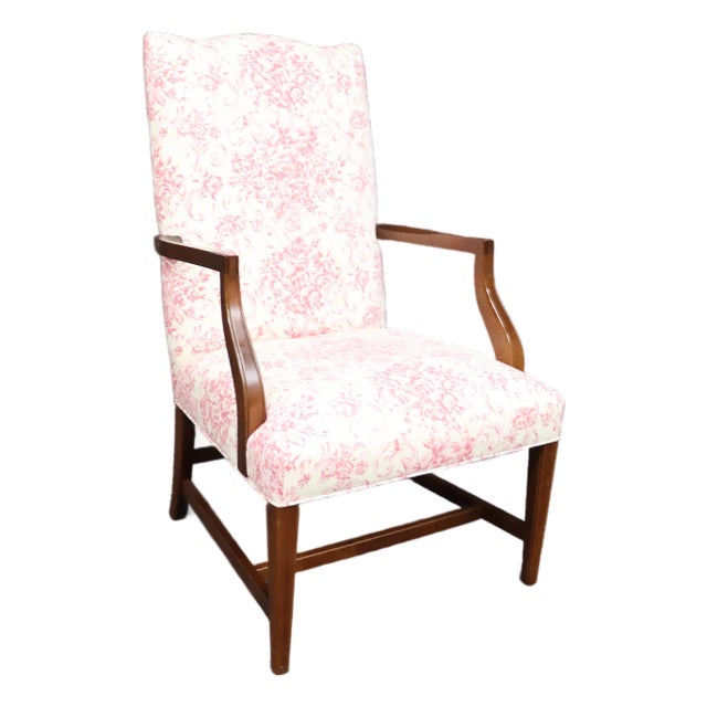 Ethan Allen Toile Lolling Chair For Sale