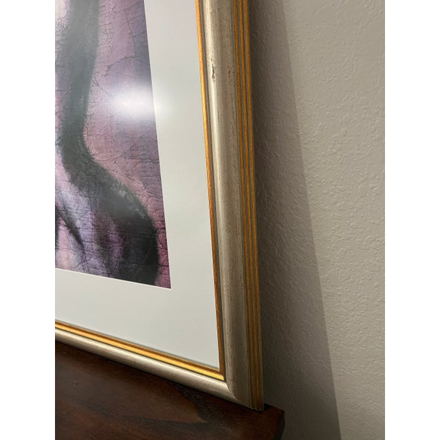 Paper 1980s Nude Woman Silhouette Original Painting, Matted and Framed - Set of 2 For Sale - Image 7 of 12