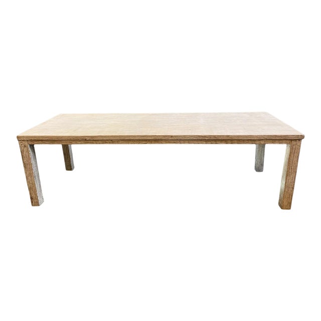 Weathered White Vintage Elm Dining Table For Sale