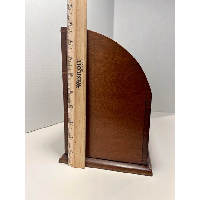 Brown 19th Century Flame Mahogany Inlays Stationary Letter Holder Desk Organizer For Sale - Image 8 of 10