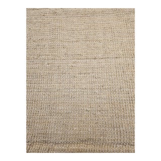 Oversize Handwoven Jute Rug, Natural Fiber, Light Ivory, 12' x 18' For Sale