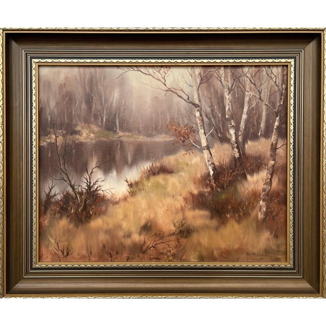 Vintage Oil Painting of River Landscape in Ireland Countryside by Modern Irish Artist For Sale - Image 11 of 11
