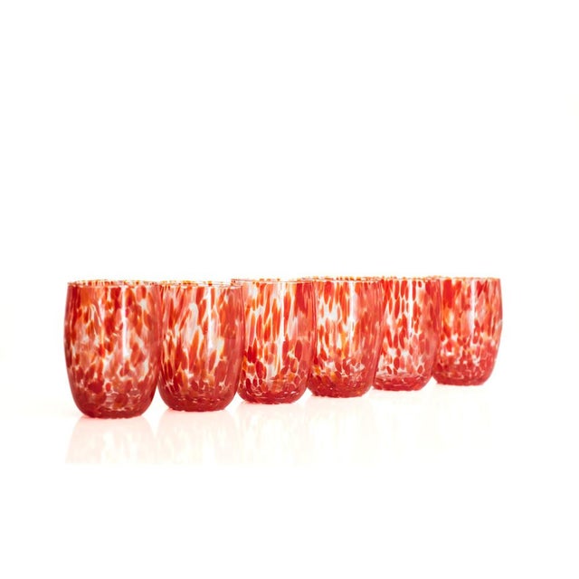 Red Italian Modern Drinking Set by Maryana Iskra for Ribes, Set of 6 For Sale - Image 8 of 14