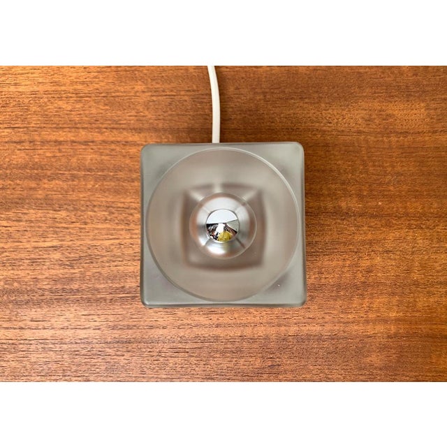 Mid-Century Modern Vintage German Glass Ta 14 Cube Table Lamp from Peill & Putzler, 1970s For Sale - Image 3 of 18