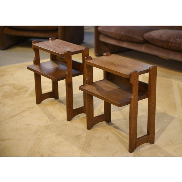 Bedside Tables by Guillerme and Chambron for Votre Maison, 1960s, Set of 2 For Sale - Image 11 of 13