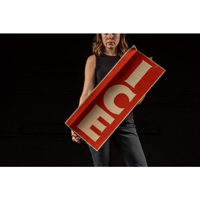 American Vintage Revolving Service Station Ice Sign For Sale - Image 3 of 7