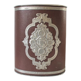 Vintage Reynolds Hammered Aluminum Waste Basket For Sale