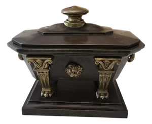 Antique French Empire Napoleonic Bronze Jewel Box Casket