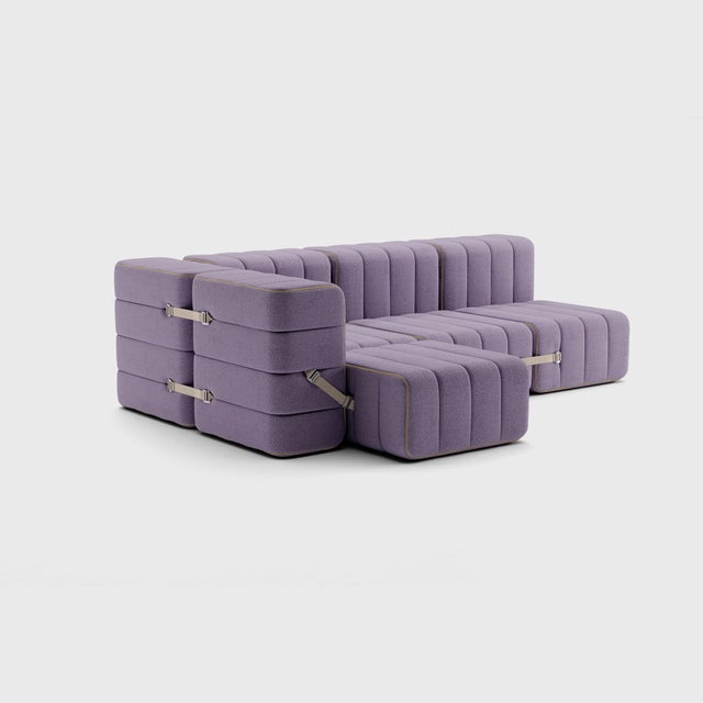 In nine configurations. Nine modules make up the family set of this modular sofa system. A corner sofa for four people or,...