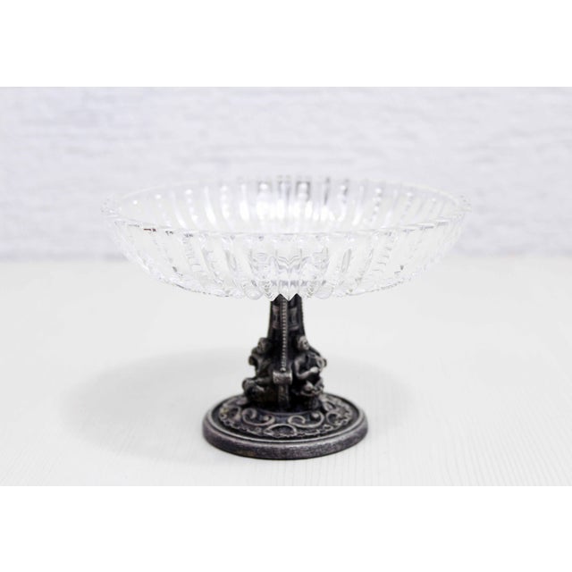 Crystal and Silver-Plated Metal Cup, 1930s For Sale - Image 9 of 9