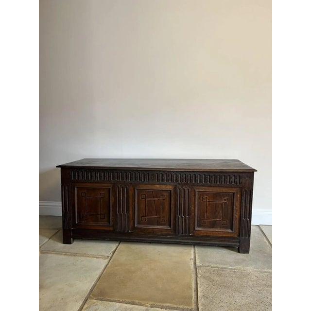 Antique 18th Century Oak Coffer, 1780s For Sale - Image 3 of 8