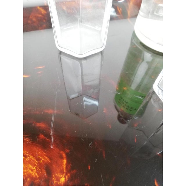 Vintage Serving Tray in Faux Tortoiseshell Acrylic Glass and Brass, Italy, 1970s For Sale - Image 14 of 17