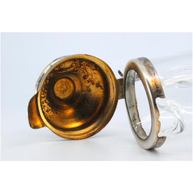 Metal Glass Jug with Animal on the Handle, Silver Lid and Glass Handle For Sale - Image 7 of 9
