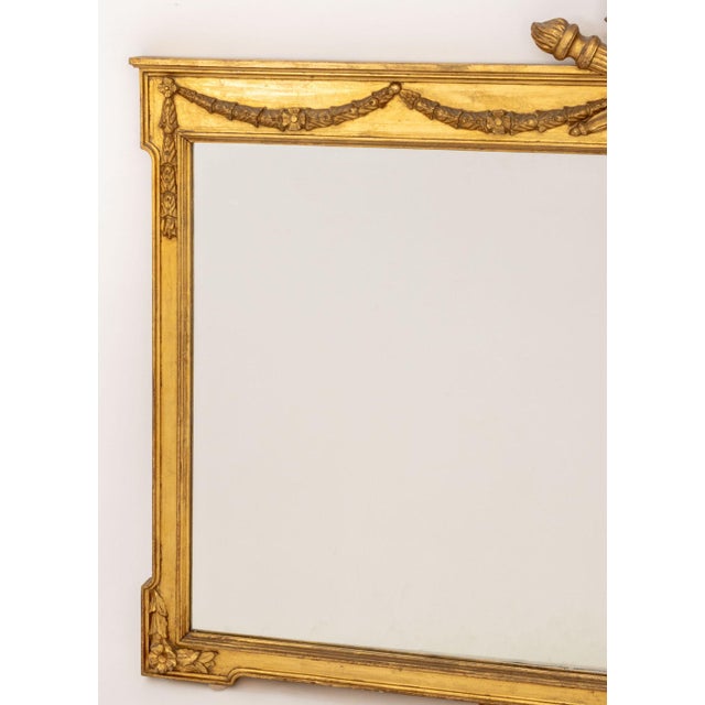 Louis XVI Style Giltwood Framed Mirror For Sale - Image 4 of 7