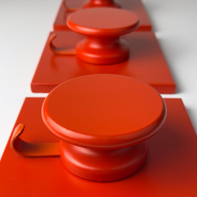 Orange Mid-Century Space Age Wall Hangers, Italy, 1980s, Set of 3 For Sale - Image 8 of 18