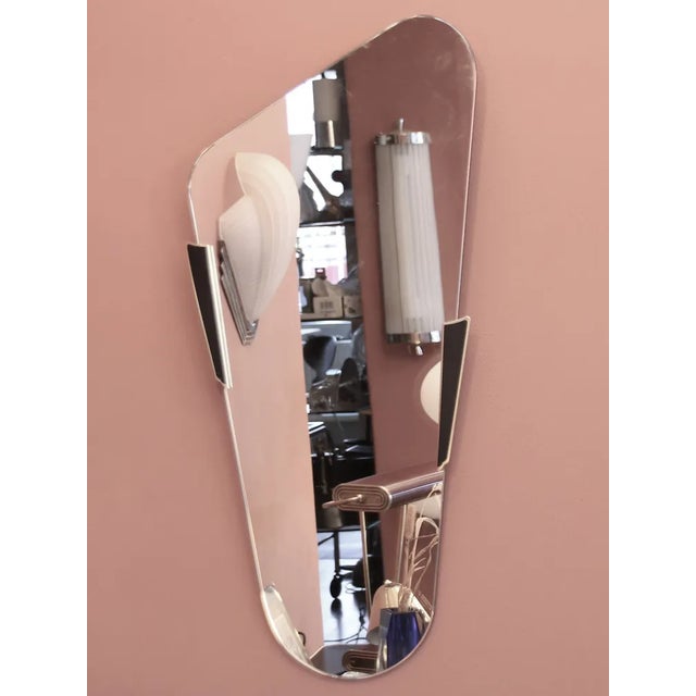 Metal Large Mid-Century Wall Mirror, 1950s For Sale - Image 7 of 7