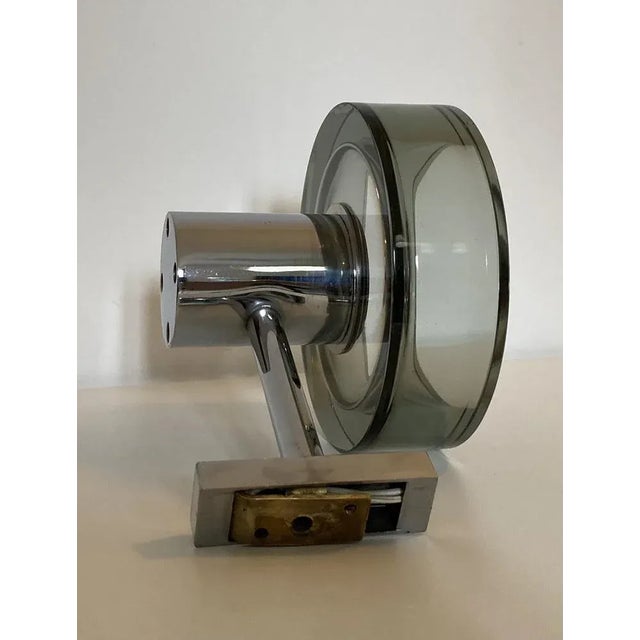 Silver Murano Glass Sconce attributed to Flavio Poli for Seguso, 1960s For Sale - Image 8 of 9
