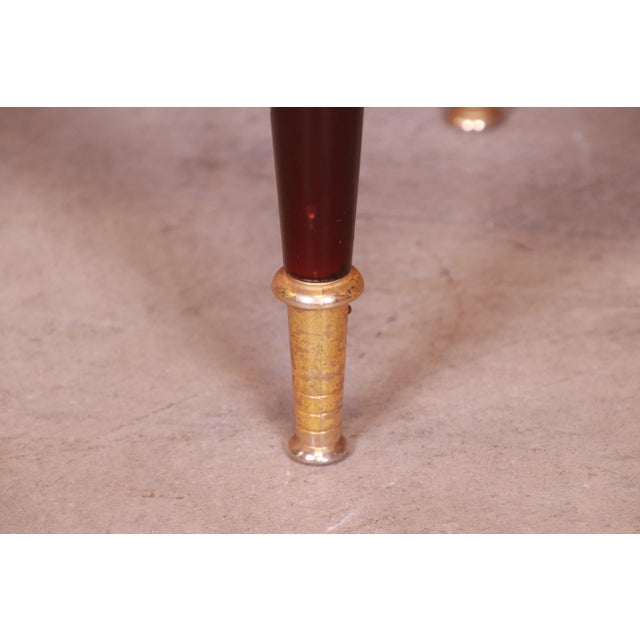 French Art Deco Macassar Ebony Inlaid Marquetry Nightstands, Circa 1950s For Sale - Image 10 of 13