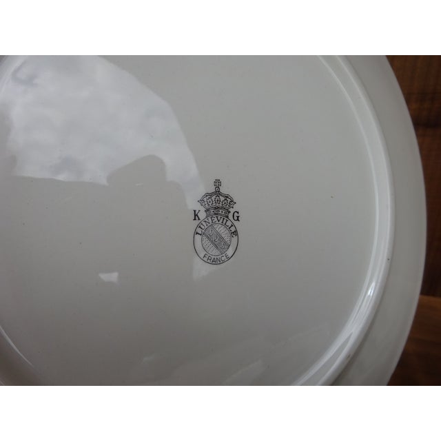White Flat Plates in Earthenware by Keller & Guérin for Lunéville, 1890s, Set of 6 For Sale - Image 8 of 12