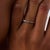 1950s Mid Century Diamond 14k White Gold Stackable Wedding Band, Size 7.5 For Sale - Image 5 of 6
