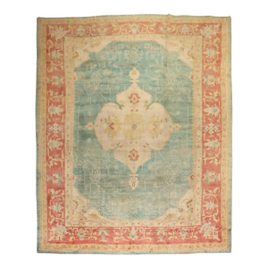 Zabihi Collection Phenomenal Antique Turkish Oushak Rug